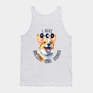 OCD | Obsessive Corgi Disorder | T Shirt Design Tank Top